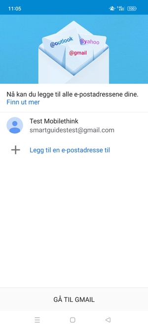 Velg GÅ TIL GMAIL