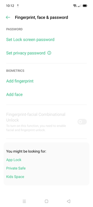 Select Set Lock screen password
