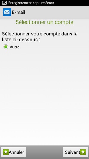 Sélectionnez Autre puis Suivant