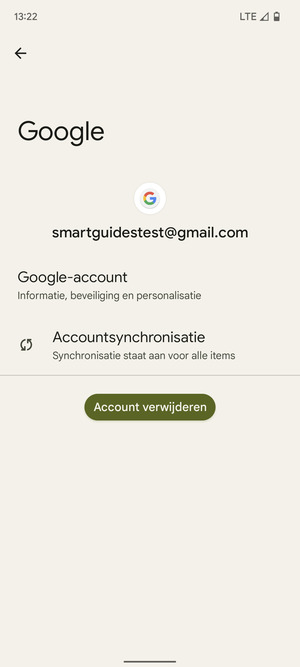 Selecteer Accountsynchronisatie