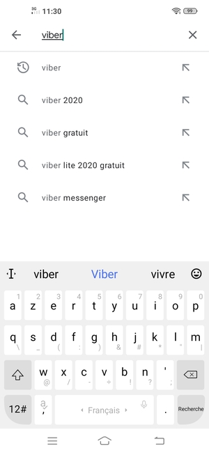 Saisissez le nom de l'appli et sélectionnez Rechercher