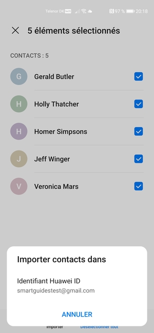 Sélectionnez Huawei ID