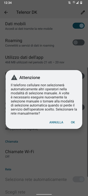Seleziona OK