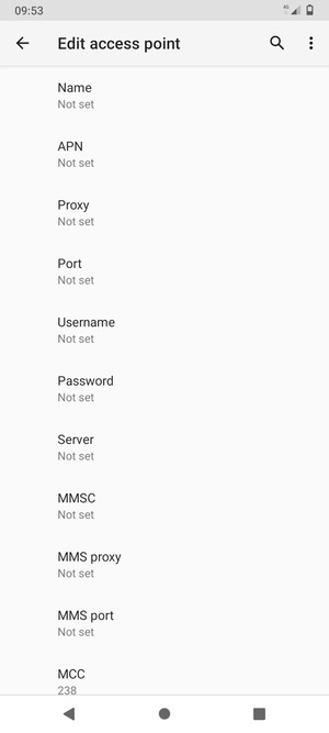 Enter Internet information