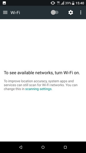 Turn Wi-Fi on