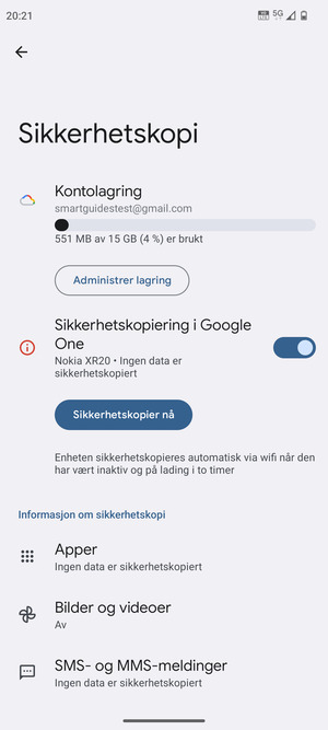 Velg Kontolagring
