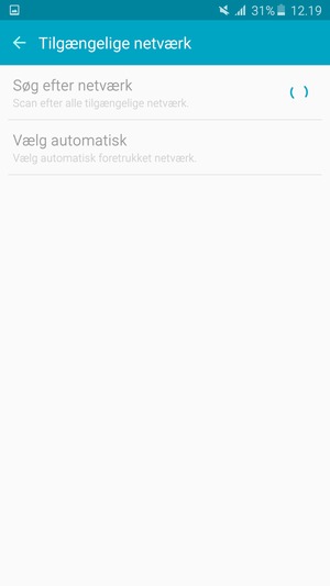Afvent at søgningen er afsluttet