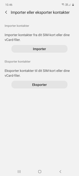 Vælg Importer