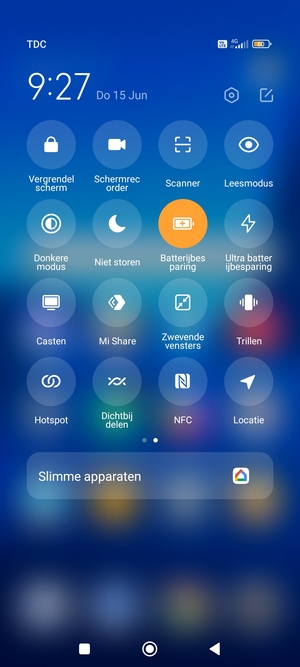 Schakel Batterijbesparing in