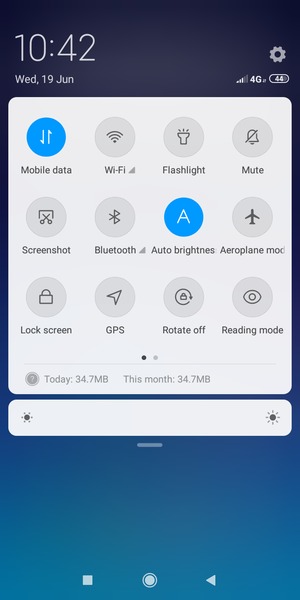 Adjust brightness to the required level
