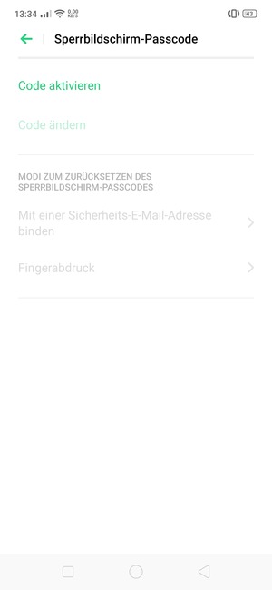 Wählen Sie Code aktivieren