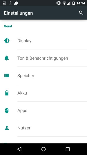 Scrollen Sie und wählen Sie Akku