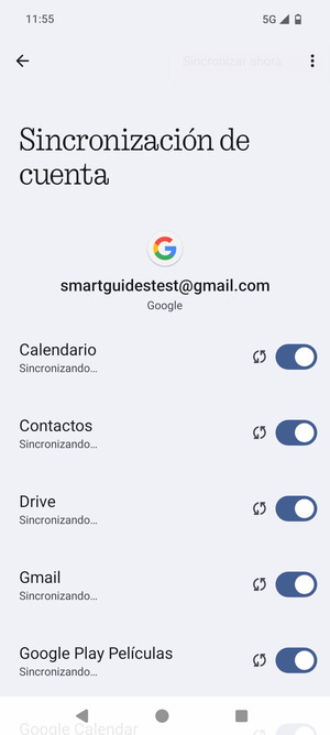 Su información será sincronizada