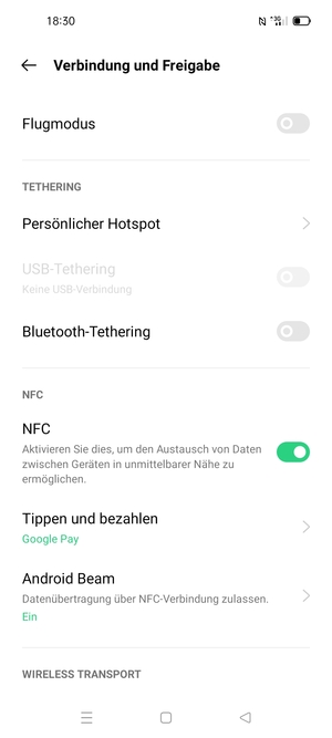 Wählen Sie Persönlicher Hotspot