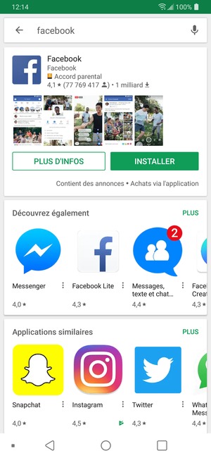 Sélectionnez l'appli