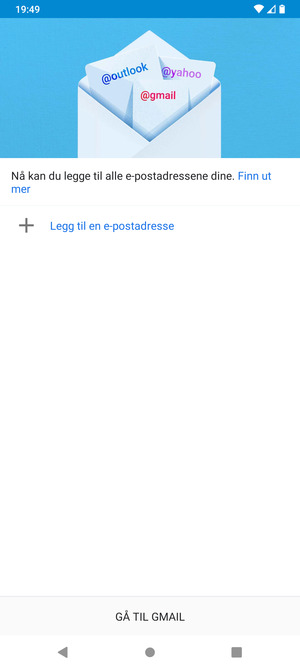 Velg Legg til en e-postadresse