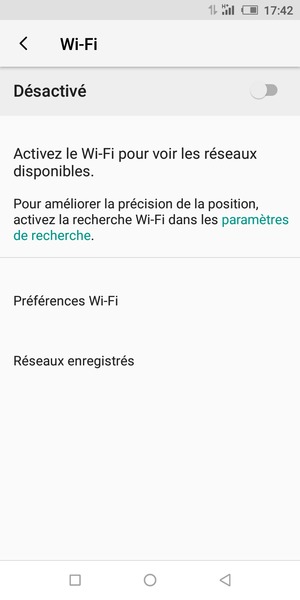 Activer le Wi-Fi