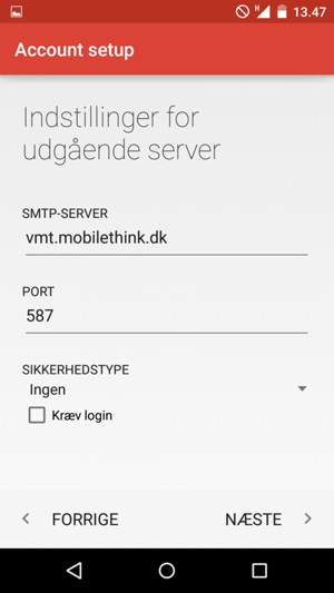 Fjern markeringen i tjekboksen Kræv login og vælg NÆSTE