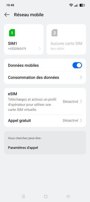Sélectionnez eSIM
