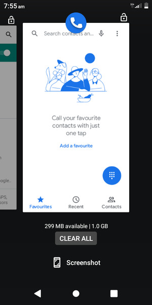 Select CLEAR ALL to close all running apps