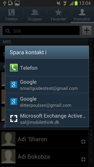Tryck på ditt konto