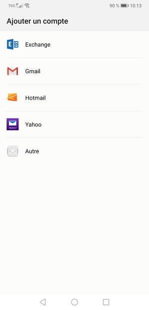 Sélectionnez Gmail