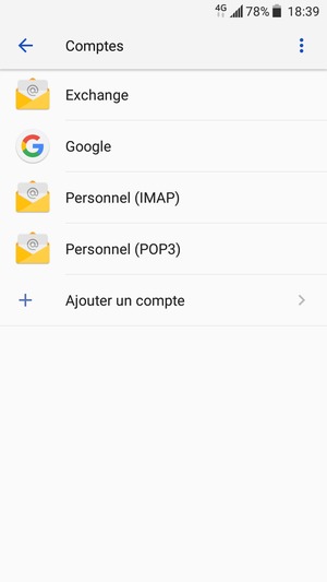 Sélectionnez Google