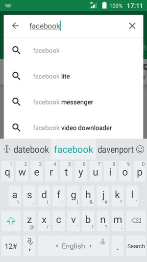 Enter the app name and select Search