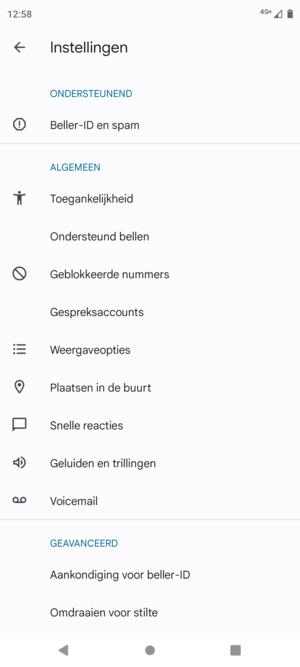 Selecteer Voicemail