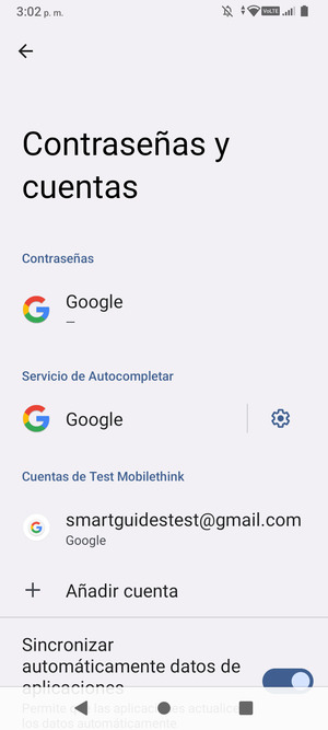 Seleccione su cuenta Google