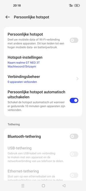 Selecteer Hotspot-instellingen