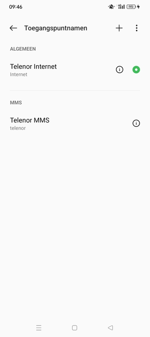 Selecteer de Menu-knop