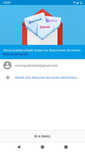 Seleccione IR A GMAIL