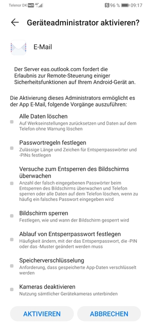 Wählen Sie AKTIVIEREN