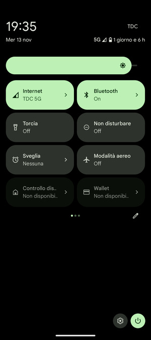 Seleziona Bluetooth