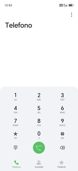 Premi e tieni premuto il numero 1