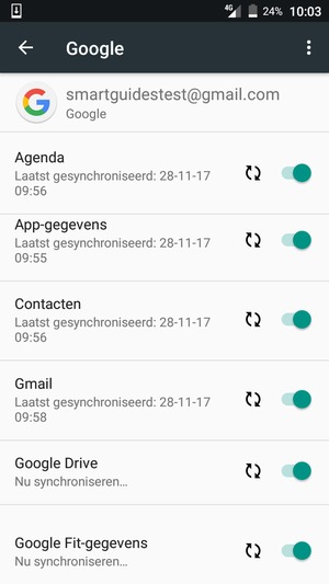 Uw gegevens worden gesynchroniseerd