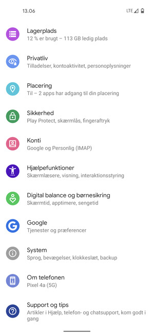 Scroll til og vælg System