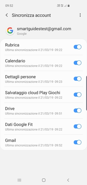 Seleziona il tasto Menu