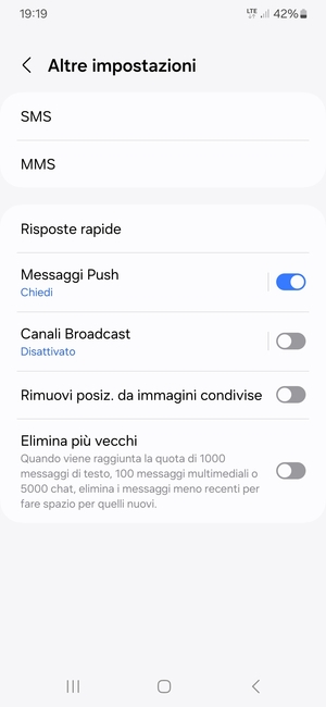 Seleziona SMS