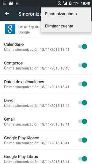 Seleccione Sincronizar ahora