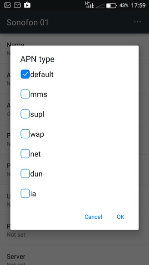 Check the default checkbox and select OK