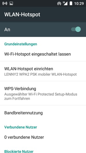 Ihr Handy ist jetzt für die Verwendung als Modem eingerichtet