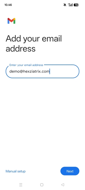 Enter your Email address and select Next