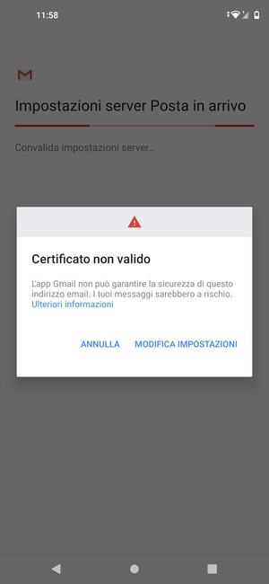 Seleziona MODIFICA IMPOSTAZIONI