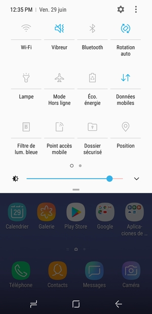 Sélectionnez Vibreur pour passer en mode silencieux