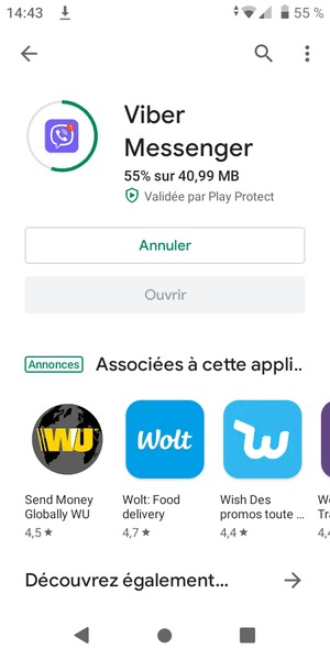 Veuillez attendre la fin de la procédure d'installation