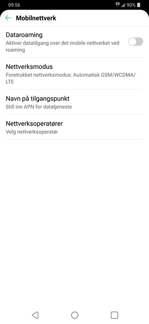 Velg Navn på tilgangspunkt