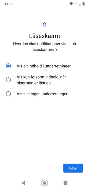 Vælg din foretrukne mulighed og vælg Udfør