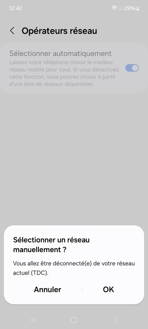 Sélectionnez OK